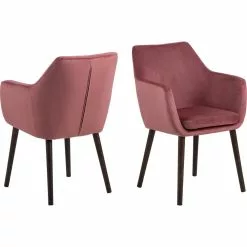 Tuotemerkit Nora Nojatuoli - Pinkki/tammi -Keittiö- ja ruokapöytätuolit Försäljningsbutik 00ed8d3ac13f51924daaf6abd8adef2339 1