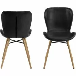 Tuotemerkit Batilda Ruokapöydän Tuoli - Musta PU/tammi -Keittiö- ja ruokapöytätuolit Försäljningsbutik 0875b0589d50156bacde5ad30105efe1c9