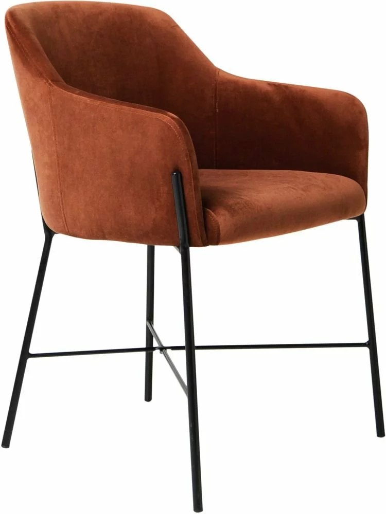 Tuotemerkit Praxis Nojatuoli - Ruosteenvärinen Sametti/musta 3 Tuotemerkit Praxis Nojatuoli - Ruosteenvärinen Sametti/musta