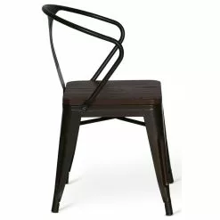 Tuotemerkit Peltinen Industry Adan -tuoli - Saksanpähkinä/Pelti -Keittiö- ja ruokapöytätuolit Försäljningsbutik 0b183eac91da138de55a06b08d8ca3fe1d