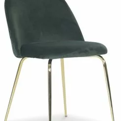 Tuotemerkit Plaza Velvet -tuoli - Vihreä / Messinki