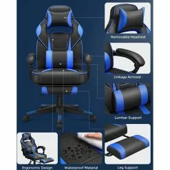 Tuotemerkit Vilhelm Työtuoli - Musta/sininen -Keittiö- ja ruokapöytätuolit Försäljningsbutik 0d880477b0e12fabed7d84f16f43091922