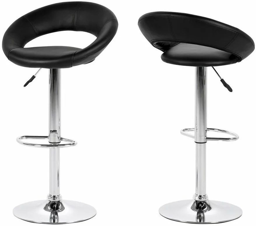 Tuotemerkit Liverpool-baarituoli - Kromi / Musta (PU) 5 Tuotemerkit Liverpool-baarituoli - Kromi / Musta (PU) - Bild 3