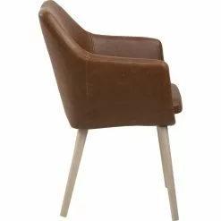 Tuotemerkit Nora Nojatuoli - Ruskea PU/valkoinen Pigmentoitu Tammi -Keittiö- ja ruokapöytätuolit Försäljningsbutik 1372177214acc90ce15f0fda6639657e1f