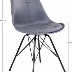 Tuotemerkit Oslon Ruokapöydän Tuoli - Harmaa/musta -Keittiö- ja ruokapöytätuolit Försäljningsbutik 15eb9ee74be9589121b0b074eefd159eee