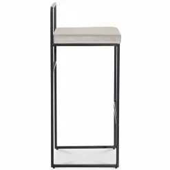 Tuotemerkit Aston Baarijakkara - Harmaa-beige Sametti / Musta -Keittiö- ja ruokapöytätuolit Försäljningsbutik 161164d4c8680ce22f33739781de5e4956