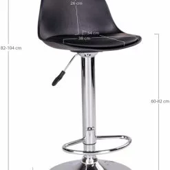 Tuotemerkit Trondheim Baarijakkara - Musta/kromi -Keittiö- ja ruokapöytätuolit Försäljningsbutik 1966696d02c41c5ff55f4ddc679e7a2145