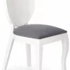 Tuotemerkit Cristel-tuoli - Valkoinen (korkeakiiltävä) / Harmaa (kangas) -Keittiö- ja ruokapöytätuolit Försäljningsbutik 1a4419bcc18628a8b5f8677c892445e8ba
