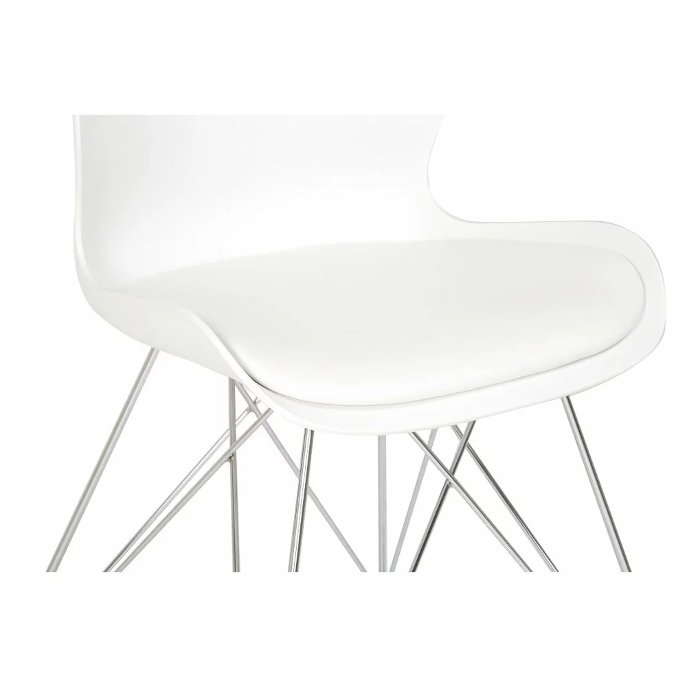 Tuotemerkit Shello-ruokatuoli - Valkoinen / Kromi 5 Tuotemerkit Shello-ruokatuoli - Valkoinen / Kromi - Bild 3