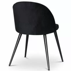 Tuotemerkit Alice-tuoli - Musta Sametti / Mustat Jalat -Keittiö- ja ruokapöytätuolit Försäljningsbutik 215c6e1dc93d97667833279c74d45d5e87
