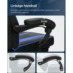 Tuotemerkit Vilhelm Työtuoli - Musta/sininen -Keittiö- ja ruokapöytätuolit Försäljningsbutik 28c0fb9c166a12a846541b2688585d59cb