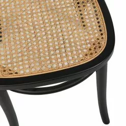 Tuotemerkit Sävyinen Taivutettu Tuoli Rottinkiistuimella - Musta / Rottinki -Keittiö- ja ruokapöytätuolit Försäljningsbutik 292200ade7bc8a5f8e8ee966ebbe371888