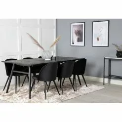 Tuotemerkit Alice-tuoli - Musta Sametti / Mustat Jalat -Keittiö- ja ruokapöytätuolit Försäljningsbutik 298c2492945444c9b527de2eb129580853