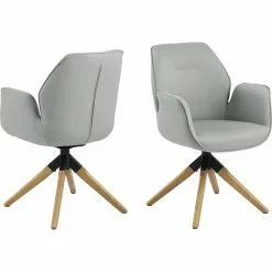 Tuotemerkit Aurarunkoinen Tuoli - Vaaleanharmaa/tammi