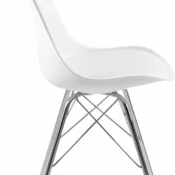 Tuotemerkit Eris Tuoli - Valkoinen / Kromi -Keittiö- ja ruokapöytätuolit Försäljningsbutik 2c0bbb0e92bef1d431c75d93d7c4fc1b33
