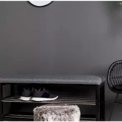 Tuotemerkit Padova Penkki Hyllyllä - Harmaa/musta 13 Tuotemerkit Padova Penkki Hyllyllä - Harmaa/musta -Keittiö- ja ruokapöytätuolit Försäljningsbutik 2ffccfb225d3d2315cb41a6d00dd3b4ec9