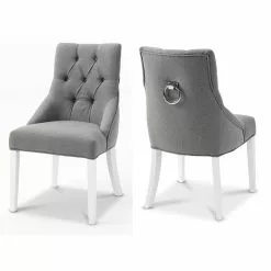 Tuotemerkit Tuva Europa - Ruokatuoli Kahvoilla (harmaa/valkoinen)