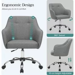 Tuotemerkit Vanna Työtuoli - Harmaa -Keittiö- ja ruokapöytätuolit Försäljningsbutik 32d2426fba2f1612d6f3284e4fd26fa8f2