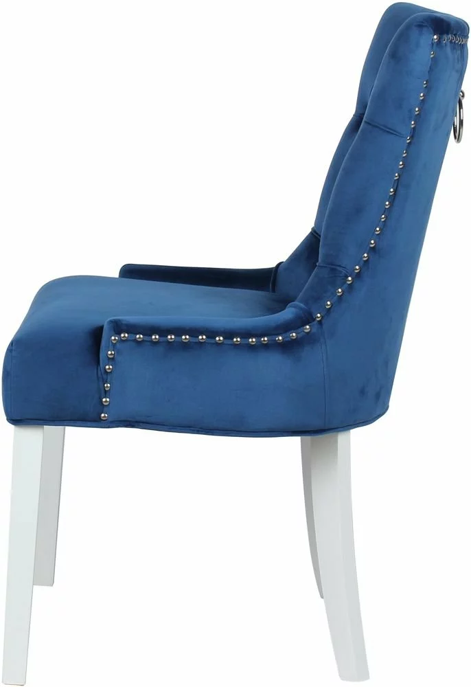 Tuotemerkit Tuva Decotique- Tuoli Kahvoilla - Sametti - Sininen 4 Tuotemerkit Tuva Decotique- Tuoli Kahvoilla - Sametti - Sininen - Bild 2