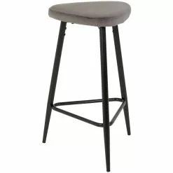 Tuotemerkit Triangle Velvet -baarituoli - Harmaa (Sametti) / Musta