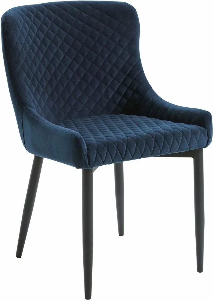 Tuotemerkit Miltona Ruokatuoli - Tummansininen Sametti 3 Tuotemerkit Miltona Ruokatuoli - Tummansininen Sametti