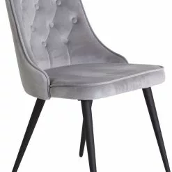 Tuotemerkit Ruokatuoli Zeus - Musta / Vaaleanharmaa Sametti