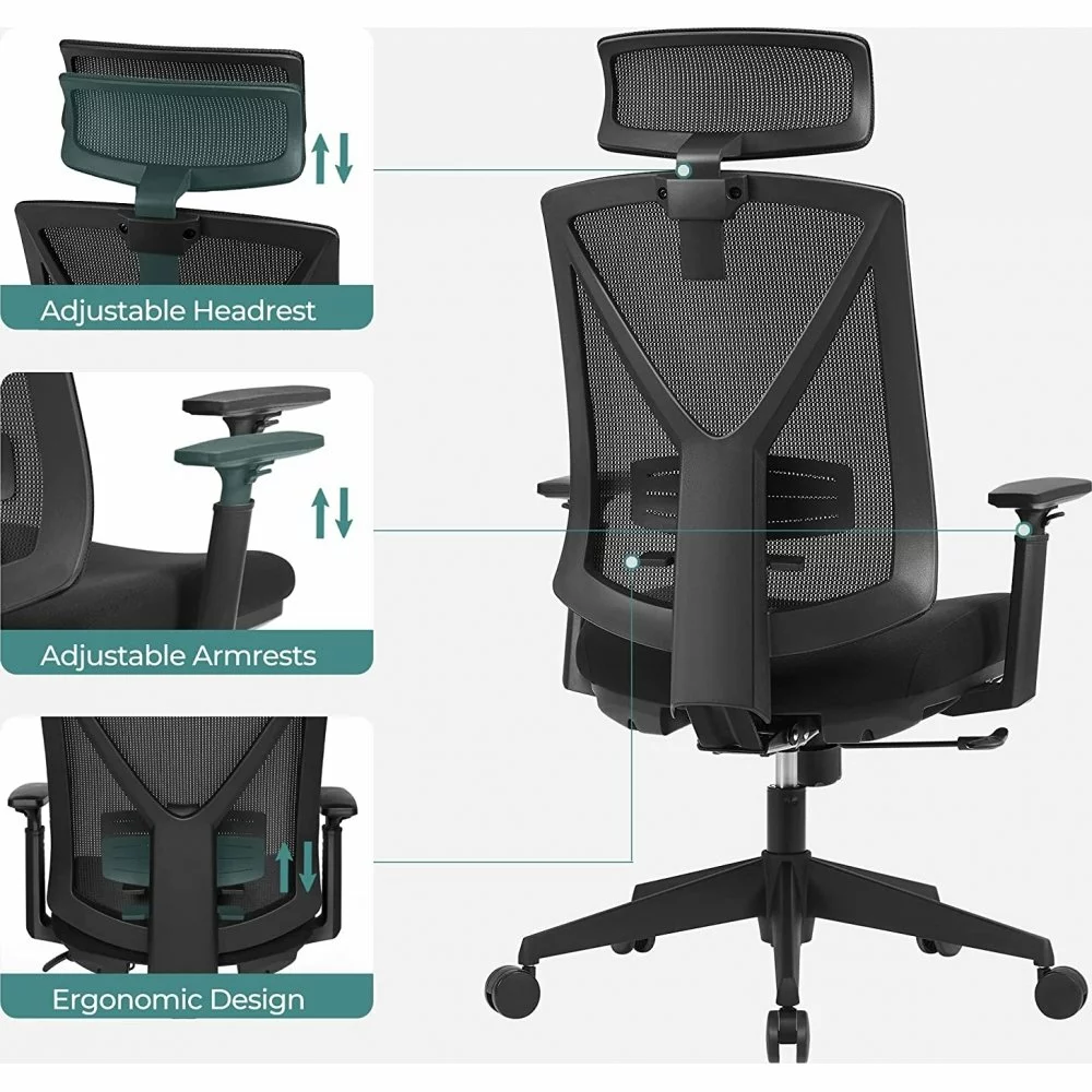 Tuotemerkit Henric Työtuoli - Musta 8 Tuotemerkit Henric Työtuoli - Musta - Bild 6