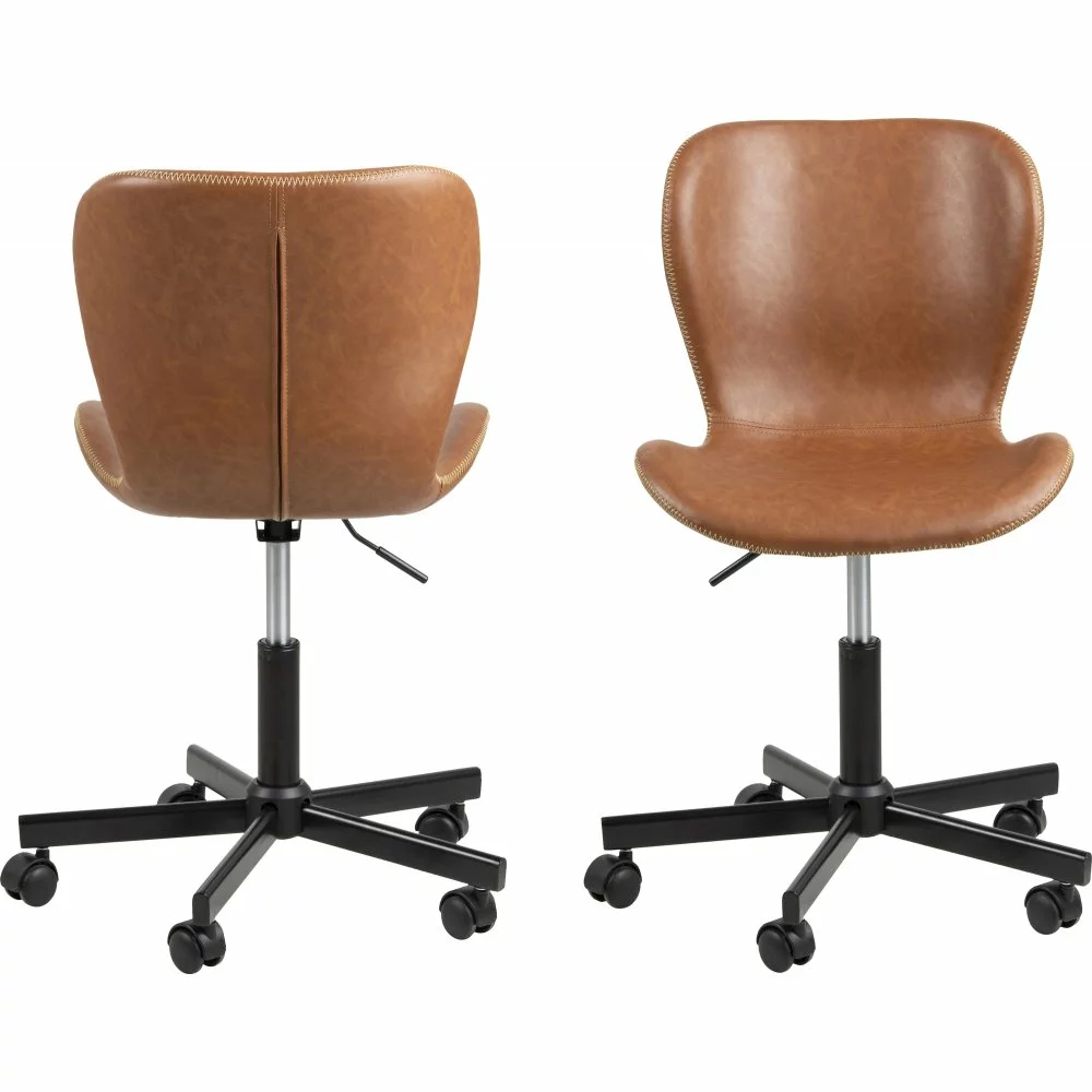 Tuotemerkit Batilda Työtuoli - Ruskea PU 5 Tuotemerkit Batilda Työtuoli - Ruskea PU - Bild 3