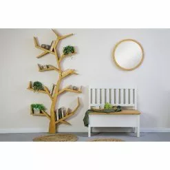 Tuotemerkit Vimle Penkki - Valkoinen/ruskea -Keittiö- ja ruokapöytätuolit Försäljningsbutik 3ebf7b500500482cae68c734cee0c75162