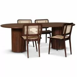 Tuotemerkit Siknäs Tuoli - Ruskea Mahonki / Rottinki -Keittiö- ja ruokapöytätuolit Försäljningsbutik 40b587e87164825470456ba32a86629e21