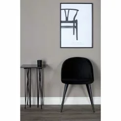 Tuotemerkit Alice-tuoli - Musta Sametti / Mustat Jalat -Keittiö- ja ruokapöytätuolit Försäljningsbutik 40c50e902062c9da3be11504660d9f627c