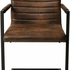 Tuotemerkit Monroe-nojatuoli - Ruskea Keinonahka -Keittiö- ja ruokapöytätuolit Försäljningsbutik 41d4a072d8c870352219477e113d096bbf