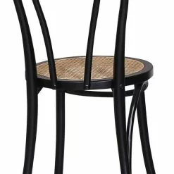 Tuotemerkit Danderyd Tuoli Nro 18 - Musta/rottinki-istuin -Keittiö- ja ruokapöytätuolit Försäljningsbutik 448c4d17757666a41d51150a3b371f38db