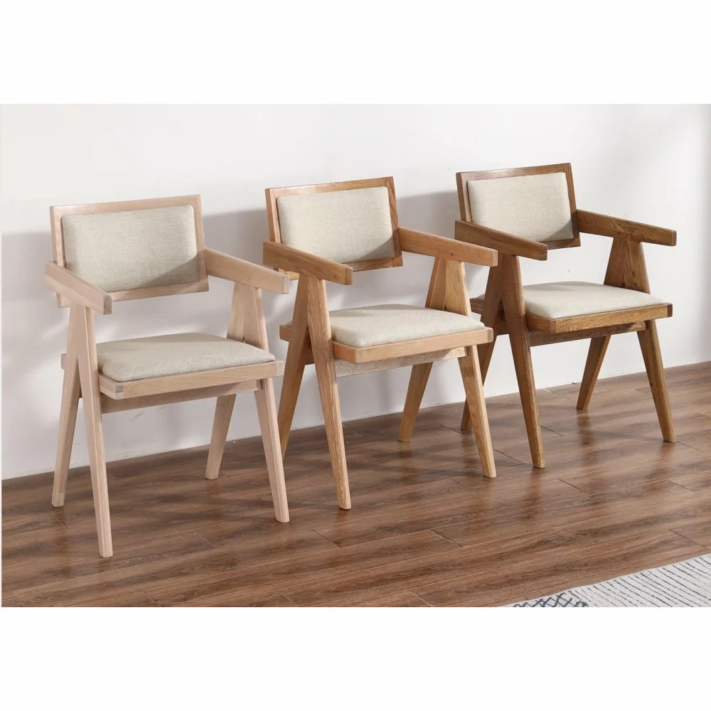 Tuotemerkit Sara Nojatuoli - Tammi / Pellava 5 Tuotemerkit Sara Nojatuoli - Tammi / Pellava - Bild 3