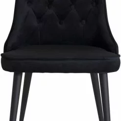 Tuotemerkit Zeus Tuoli - Musta Sametti -Keittiö- ja ruokapöytätuolit Försäljningsbutik 477289185d0941765e03e5a9db011440e7