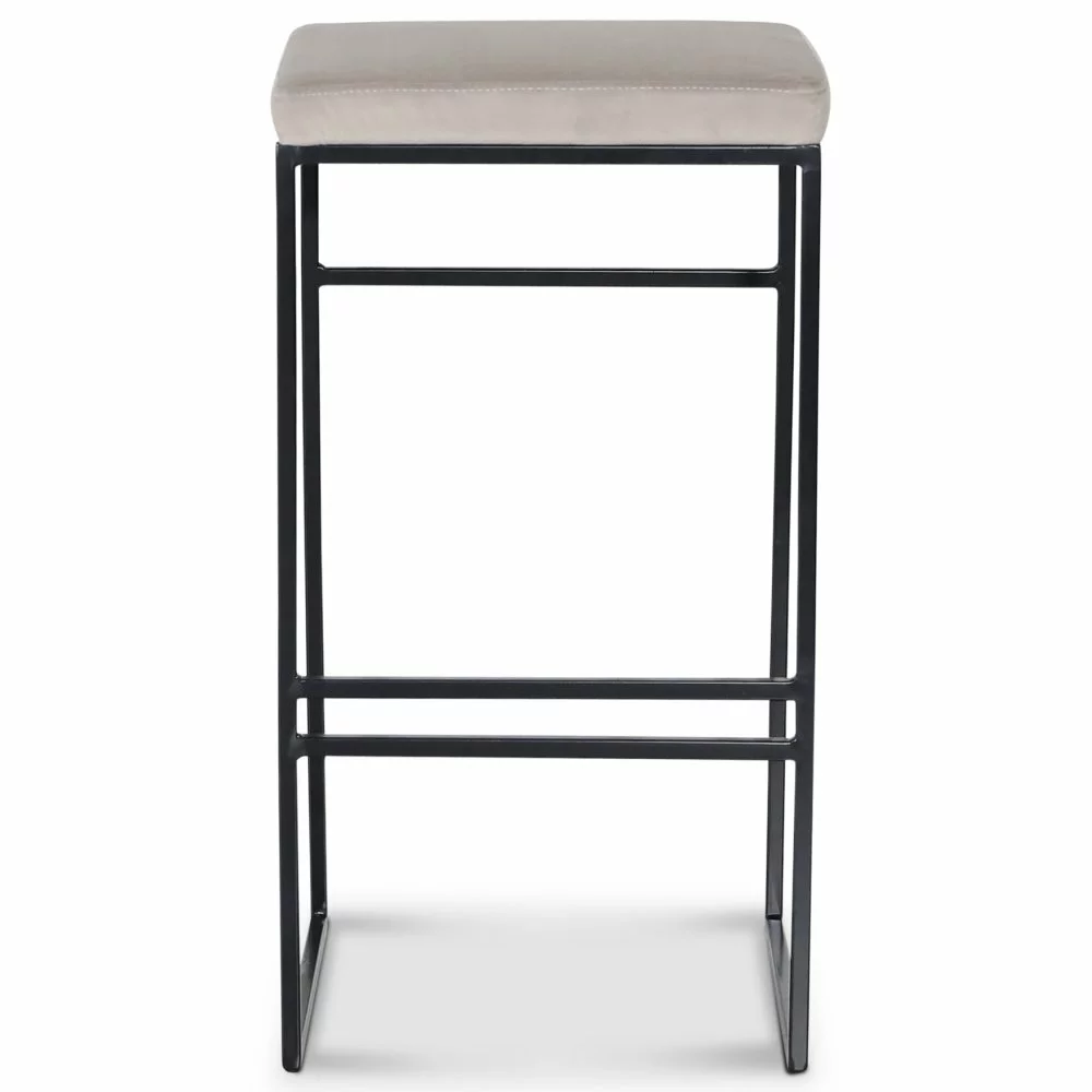 Tuotemerkit Stage-baarijakkara - Harmaa-beige Sametti/musta 4 Tuotemerkit Stage-baarijakkara - Harmaa-beige Sametti/musta - Bild 2