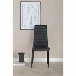 Tuotemerkit Varjoisa Ruokatuoli - Musta PU -Keittiö- ja ruokapöytätuolit Försäljningsbutik 4a5ef81754935a151f2ebaec230608c137