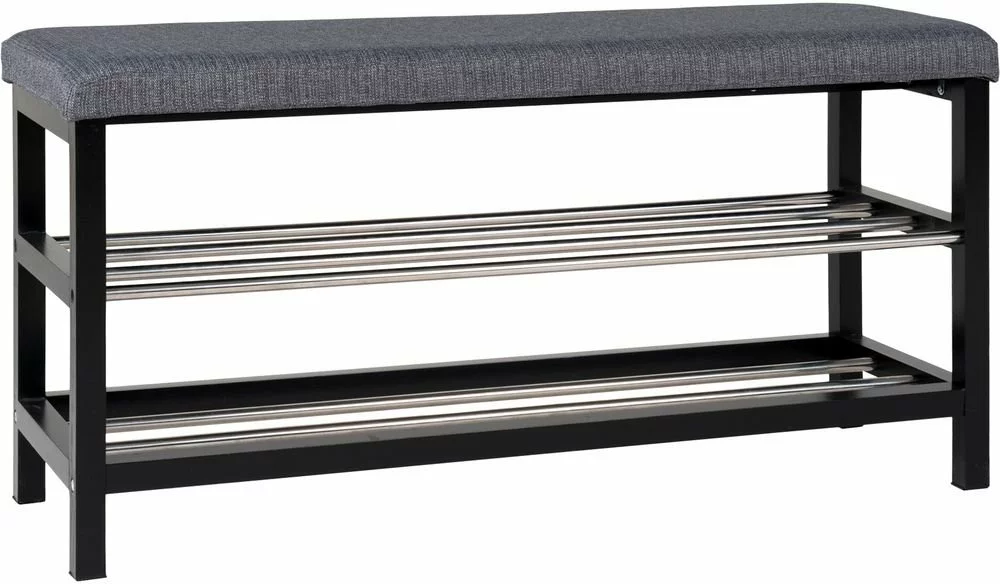 Tuotemerkit Padova Penkki Hyllyllä - Harmaa/musta 3 Tuotemerkit Padova Penkki Hyllyllä - Harmaa/musta