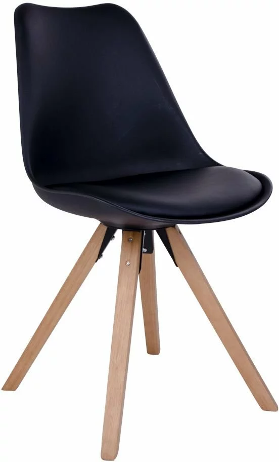 Tuotemerkit Bergen Ruokailutuoli - Musta/luonnollinen 3 Tuotemerkit Bergen Ruokailutuoli - Musta/luonnollinen