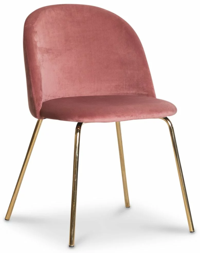 Tuotemerkit Giovani Velvet -tuoli - Korallinvaaleanpunainen / Messinki 3 Tuotemerkit Giovani Velvet -tuoli - Korallinvaaleanpunainen / Messinki