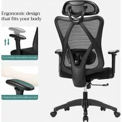 Tuotemerkit Zakaria Työtuoli - Musta -Keittiö- ja ruokapöytätuolit Försäljningsbutik 522fe7d61dc46f110ec306ee083d0e9ab6