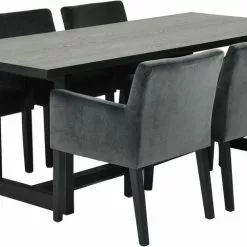 Tuotemerkit Filip-nojatuoli - Tummanharmaa Sametti -Keittiö- ja ruokapöytätuolit Försäljningsbutik 540908e52a209da707f4e70cf6e738894a