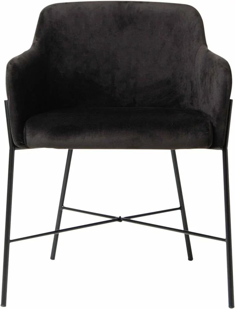 Tuotemerkit Praxis Nojatuoli - Musta Sametti/musta 4 Tuotemerkit Praxis Nojatuoli - Musta Sametti/musta - Bild 2