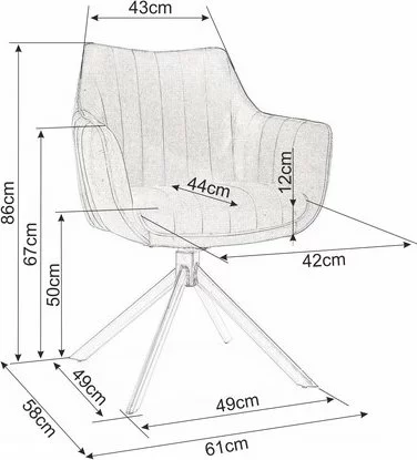 Tuotemerkit Casper Tuoli - Sininen 4 Tuotemerkit Casper Tuoli - Sininen - Bild 2