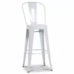 Tuotemerkit Baarituoli Industry Cayote (korkea Selkänoja) - Valkoinen Kiiltävä