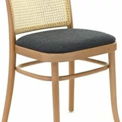 Tuotemerkit No 811 Ruokatuoli Rottinkiselkänojalla - Valinnainen Rungon Ja Verhoilun Väri