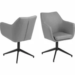 Tuotemerkit Nora Nojatuoli - Vaaleanharmaa/musta