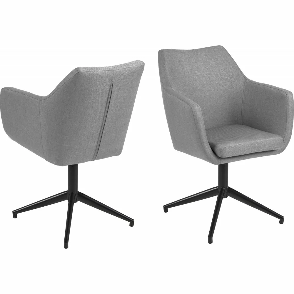 Tuotemerkit Nora Nojatuoli - Vaaleanharmaa/musta 3 Tuotemerkit Nora Nojatuoli - Vaaleanharmaa/musta