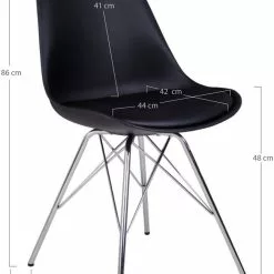 Tuotemerkit Oslon Ruokapöydän Tuoli - Musta/kromi -Keittiö- ja ruokapöytätuolit Försäljningsbutik 5c51120e137ae1ec33858ae5925a942b0d