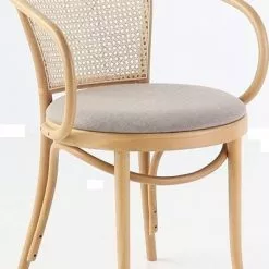 Tuotemerkit No 30 Runkotuoli Rottinkiselkänojalla - Valinnainen Rungon Ja Verhoilun Väri